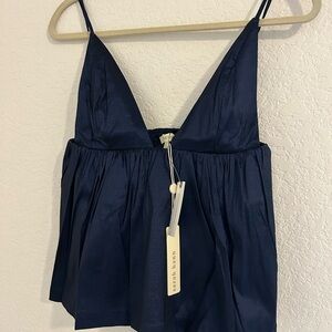 Anthropologie Navy Blue Sleeveless Top